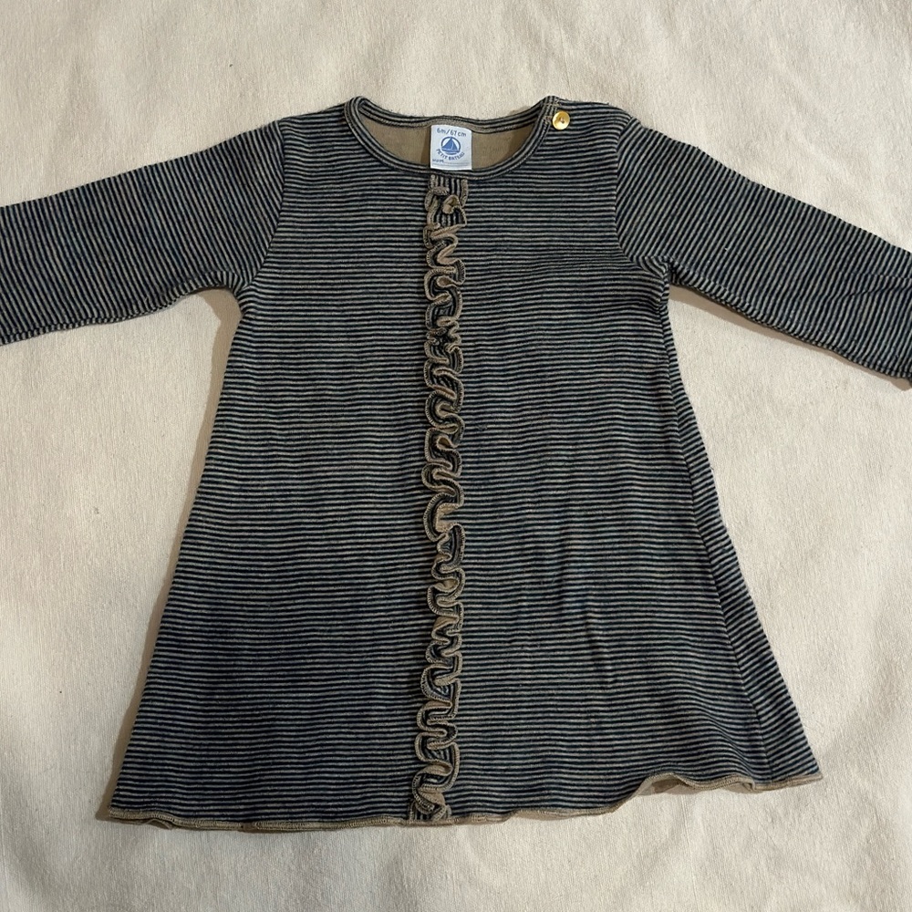 Petit Bateau Striped Wool Dress